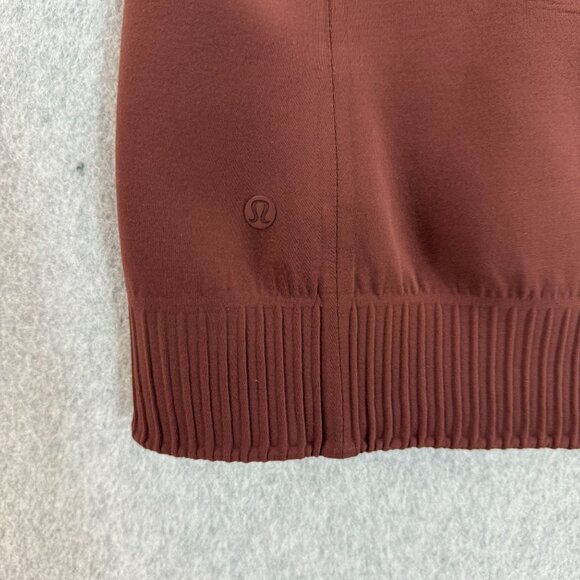 Lululemon‎ Womens Size 8 Puffer Vest Dark Cedar Brown Nylon Goose Down & Around - Picture 8 of 15